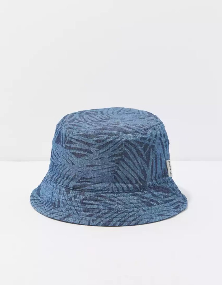 Chapeaux American Eagle AE Reversible Bucket Grise Bleu Homme | CYU-19295898